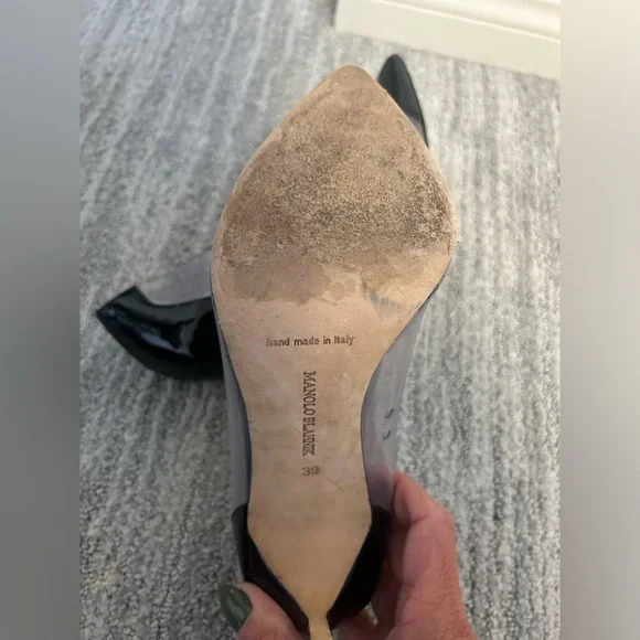 Manolo Blahnik Patent leather and lucite high heels - Picture 7 of 7